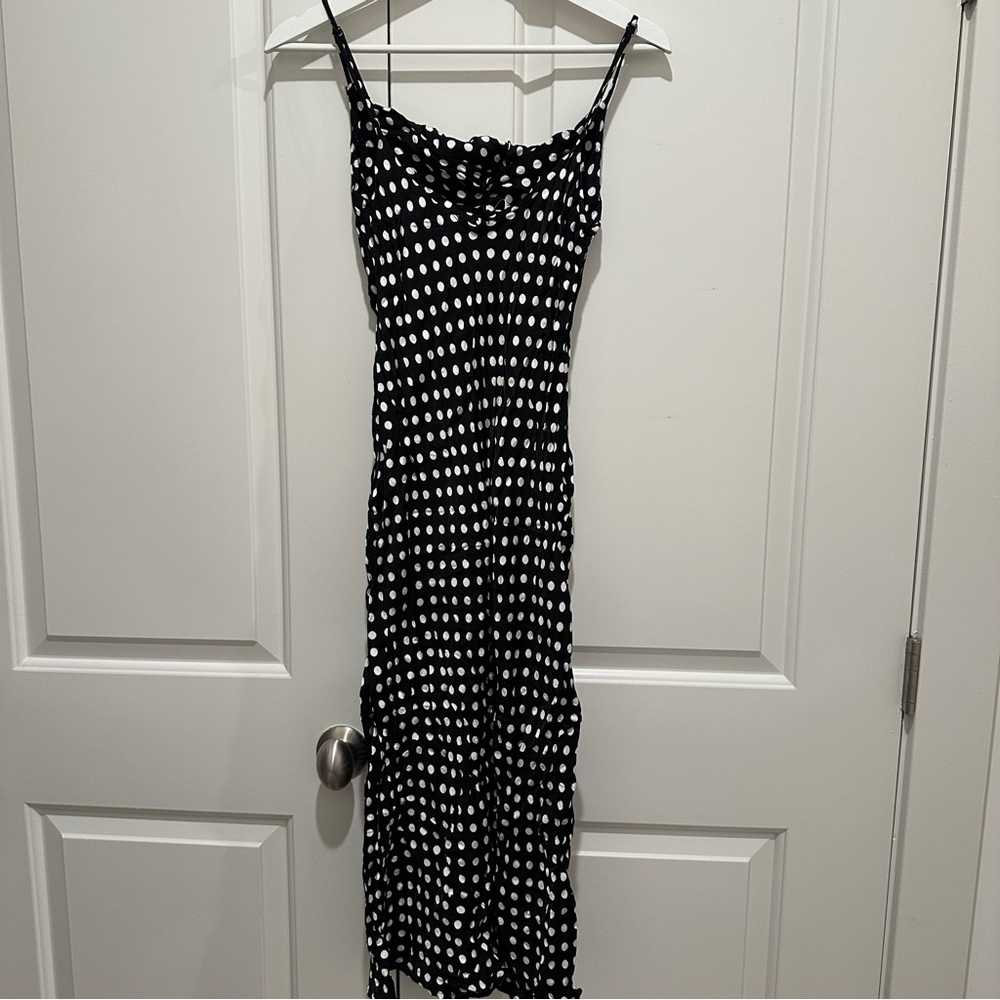 Zara Black Polka Dot Camisole Slip Dress - Picture 4 of 5